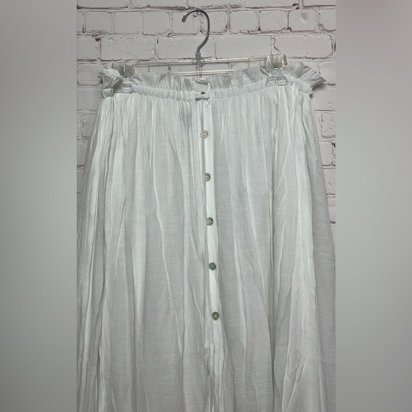 Lulus Simple Inspiration White Button-Front Maxi Skirt - Picture 3 of 13